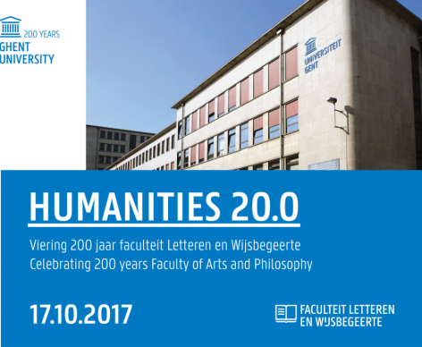 Op dinsdag 17 oktober 2017 grijpt de faculteit Letteren & Wijsbegeerte haar 200-jarig bestaan aan om na te denken over de toekomst van de menswetenschappen.