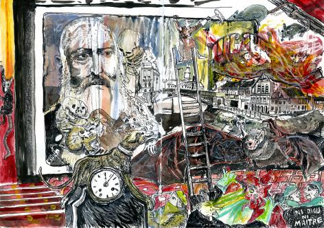 Jo Clauwaert, 'Gent en Cholera 2', 2020 (mixed media), © Jo Clauwaert