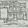 Grondplan van het Torenhuis in Sint-Martens-Latem, ontworpen door architect August Desmet in 1917 als atelierwoning voor kunstschilder Albert Servaes (uit Société centrale d'architecture, 'Rythme', 1950)