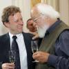 Afscheidsreceptie Martine Delhaise op 3.9.2010 met links Dirk Van Haelter (secretaris nRaad van Best