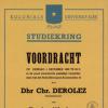 De Koloniale Universitaire Studiekring propageert koloniale studie en loopbaan bij studenten met lezingen als deze op 4 december 1956 "Het dagelijks leven in de broesse". (Collectie Universiteitsbibliotheek Gent)