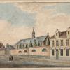 Rijke Gasthuis op de hoek van de Hoogstraat en de Holstraat in Gent, gebruikt als noodhospitaal tijdens de choleraplaag van 1832, Beeldbank Stad Gent