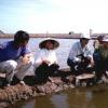 De aquacultuurprojecten van het Artemia Reference Center in Vietnam leren lokale boeren onder meer Artemia-pekelkreeftjes kweken (© Laboratory of Aquaculture & Artemia Reference Center, still uit aflevering 'Over Leven', Canvas, 1998)
