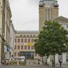 Zicht op de Blandijn en de Boekentoren vanop het Sint-Pietersplein (Collectie UGentMemorie, © UGent - foto Pieter Morlion).