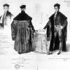 Tekening met richtlijnen voor de toga en baret van de professoren en rector als annex bij het KB van 8 januari 1838 (Collectie Universiteitsbibliotheek Gent - foto Hilde Christiaens).