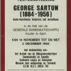 Georges Sarton (1884-1956), Gents-Amerikaans historicus met wereldfaam : tentoon