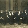 Opening van de tweetalige Nolfuniversiteit in academiejaar 1923-24. In het midden de nieuwe rector Jan Frans Heymans, rechts historicus Henri Pirenne (Collectie Universiteitsarchief Gent - foto Edgar Barbaix).