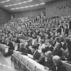 Het seminarie voor Productiviteitsstudie en -Onderzoek viert zijn 10de verjaardag in auditorium E van de Blandijnberg (Collectie Universiteitsarchief Gent - foto Henri De Jonghe).