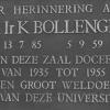 Huldeplakkaat voor ingenieur Karel Bollengier (Collectie Universiteitsarchief Gent).