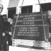 Eerstesteenlegging van het Rijksinstituut voor Grondmechanica op campus Ardoyen door minister van Openbare Werken Jozef De Saeger op 26 oktober 1970 (Collectie Universiteitsarchief Gent).