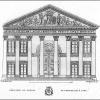 Gevel van de Aula, ontworpen door Louis Roelandt (1786-1864) (Collectie Universiteitsarchief Gent).