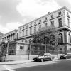 Het Plateaugebouw vanop de hoek Rozier en Gezusters Lovelingstraat (Collectie Universiteitsarchief Gent, © UGent - foto Hilde Christiaens).