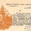 Dankkaartje van de universiteitsbibliotheek met een tekening van de Baudelookerk (Collectie Universiteitsarchief Gent).
