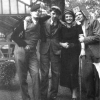 Marthe Terryn in 1936 als studente Economische Wetenschappen met enkele medestud