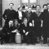 Marthe Terryn, derde van rechts, op uitstap met haar medestudenten in 1938 (foto