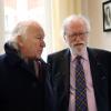 Prof. em. Marcel Storme en rector Paul van Cauwenberge in 2013 (© UGent, foto Hilde Christiaens, collectie Beeldbank).